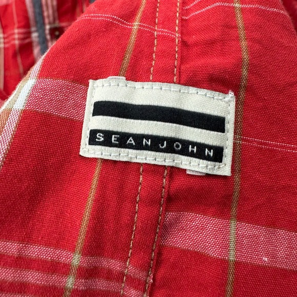 NWT SEAN JOHN Mens long sleeve flip cuff tailored fit plaid shirt - 2XL‎ - Picture 7 of 8